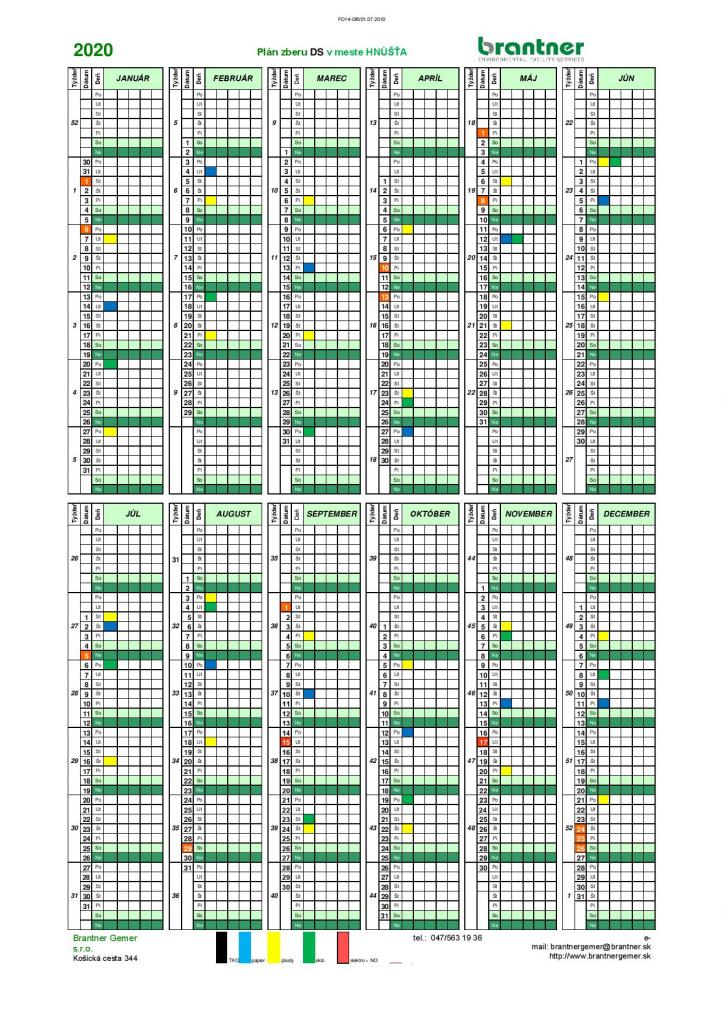 plán separovaného zberu 2020