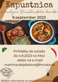 "KAPUSTNICA Z KUCHYNE HNÚŠŤANSKÉHO BANÍKA" 1