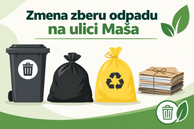 Zmena zberu odpadu na ulici Maša v Hnúšti: čierne vrecia v pondelok, nádoby v utorok